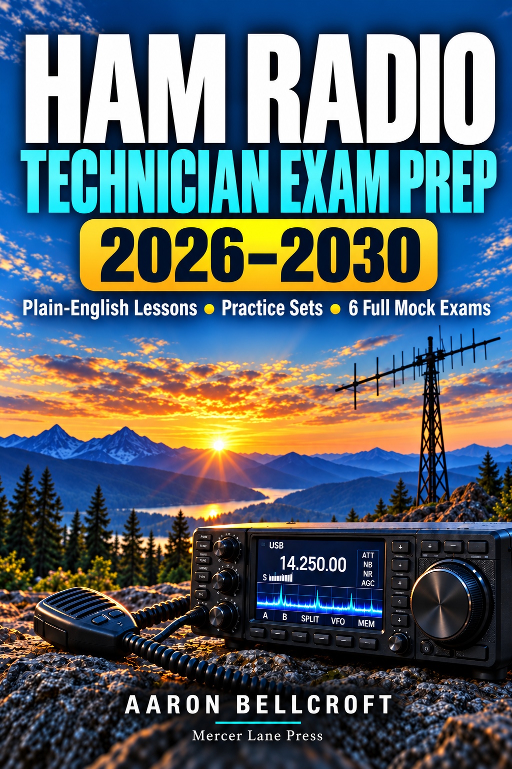 Cover of Ham Radio Technician Exam Prep 2026–2030 by Aaron Bellcroft